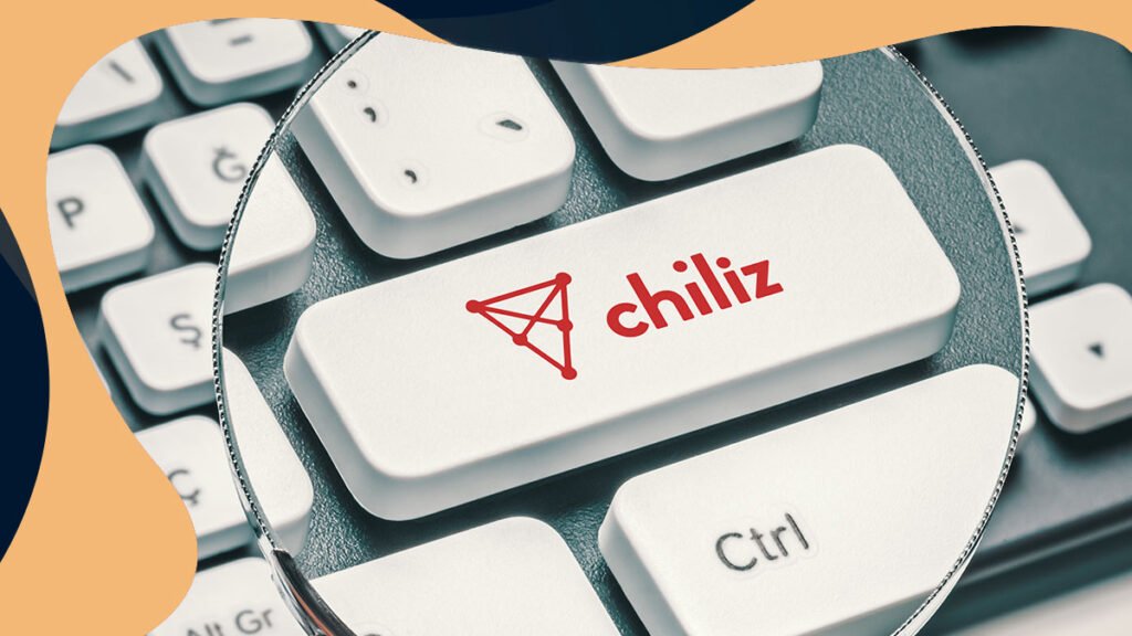 Chiliz logo on keyboard