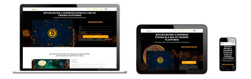 Site web responsive de Bitcoin Buyer