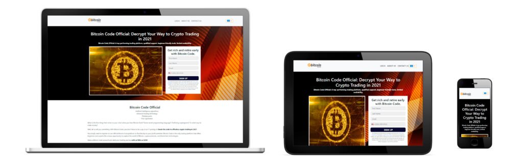 Site web responsive Bitcoin Code