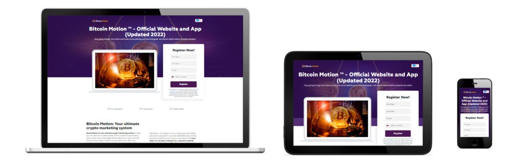 Bitcoin Motion website responsive design