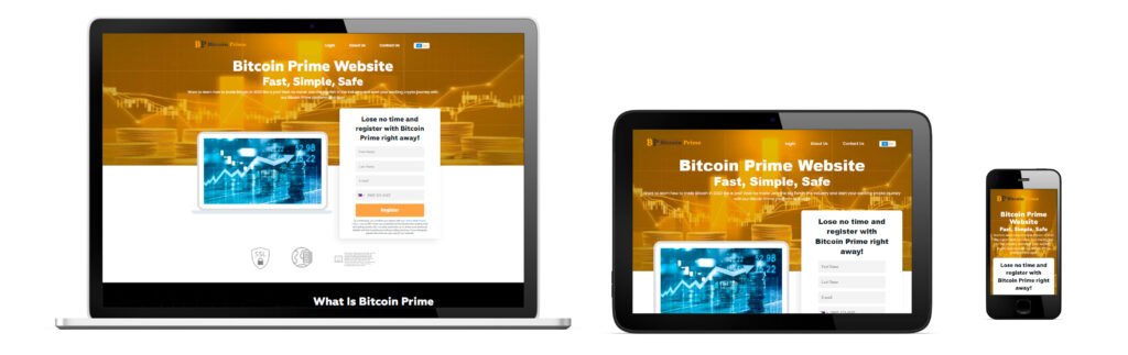 Bitcoin Prime design oficial do website oficial