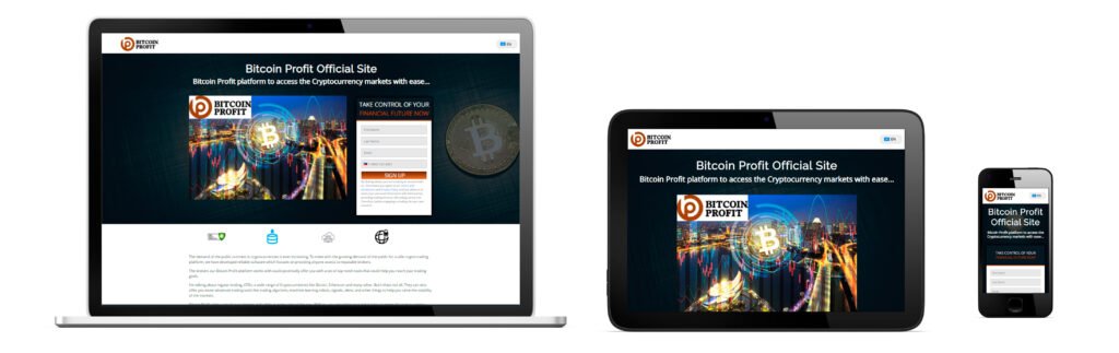 Site officiel de Bitcoin Profit : responsive design